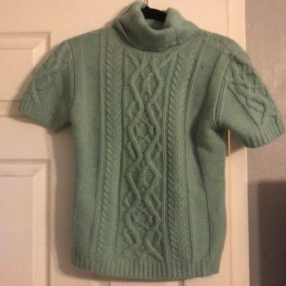 Sutton studio short sleeve turtleneck cashmere